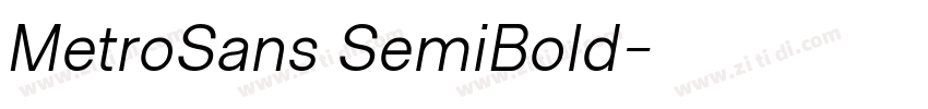 MetroSans SemiBold字体转换